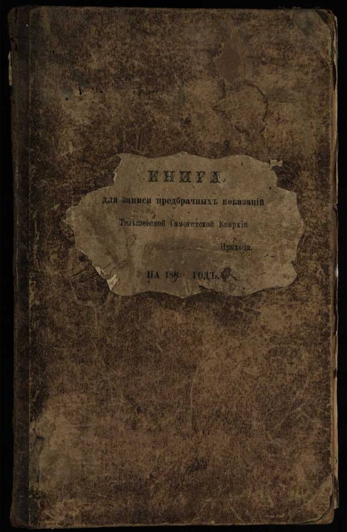 Krinčino Romos katalikų parapijos bažnyčios 1890–1900 metų priešjungtuvinės apklausos knyga