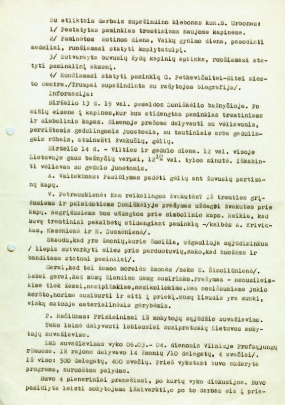 Išplėstinio Joniškėlio LP Sąjūdžio rėmimo grupės susirinkimo, įvykusio 1989.06.11, protokolas