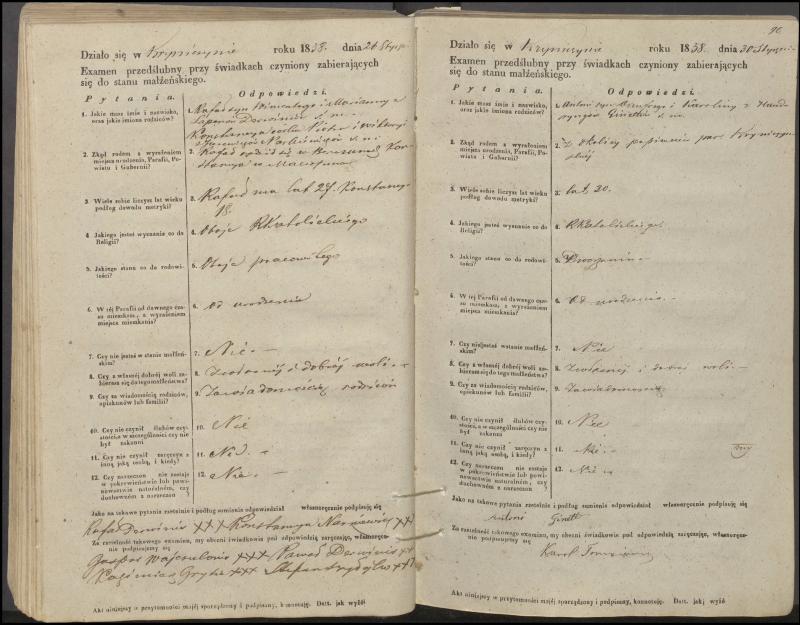 Krinčino Romos katalikų parapijos bažnyčios 1853–1862 metų priešjungtuvinės apklausos knyga