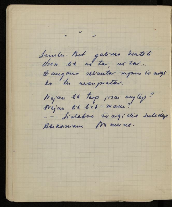 Žurnalisto, literato, vertėjo Kazimiero Pūro kūrybos V sąsiuvinis. Eilėraščiai, 1951–1952 m.
