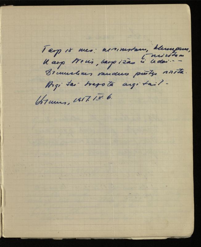 Žurnalisto, literato, vertėjo Kazimiero Pūro kūrybos V sąsiuvinis. Eilėraščiai, 1951–1952 m.