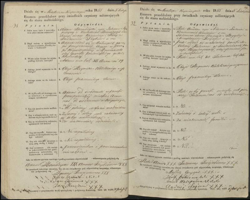 Krinčino Romos katalikų parapijos bažnyčios 1853–1862 metų priešjungtuvinės apklausos knyga