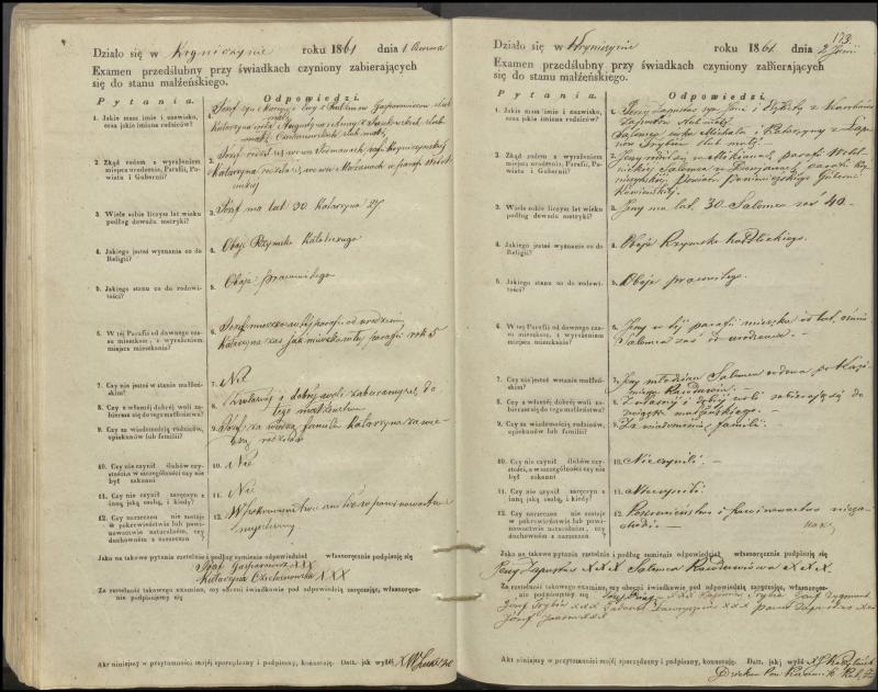 Krinčino Romos katalikų parapijos bažnyčios 1853–1862 metų priešjungtuvinės apklausos knyga