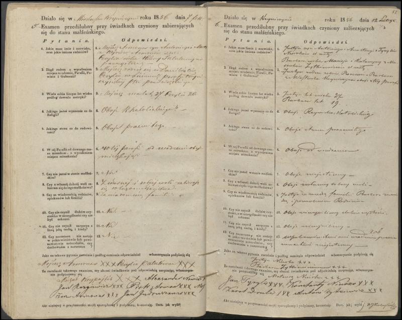 Krinčino Romos katalikų parapijos bažnyčios 1853–1862 metų priešjungtuvinės apklausos knyga