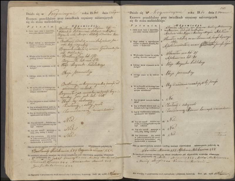 Krinčino Romos katalikų parapijos bažnyčios 1853–1862 metų priešjungtuvinės apklausos knyga
