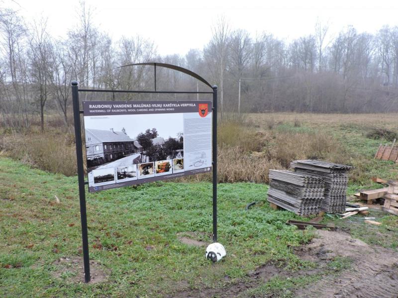 Raubonių vandens malūnas, vilnų karšykla-verpykla