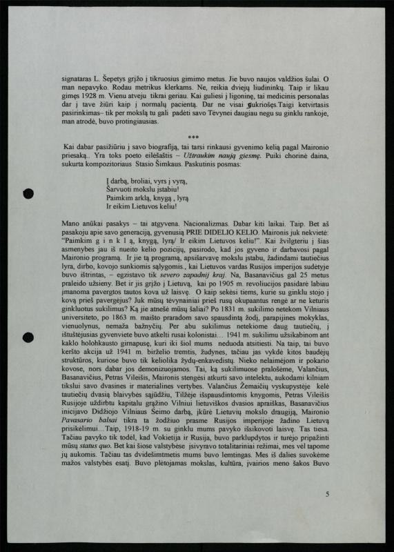 Žurnalisto, literato, vertėjo Kazimiero Pūro rašinys „Pamąstymai ant devyniasdešimtojo gimtadienio slenksčio...“
