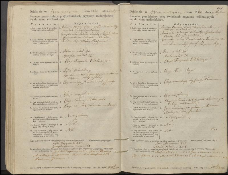 Krinčino Romos katalikų parapijos bažnyčios 1853–1862 metų priešjungtuvinės apklausos knyga