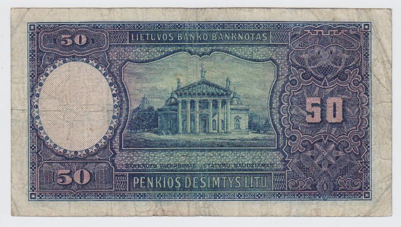 Banknotas. 50 litų. 1928 m. kovo 31 d. Lietuva