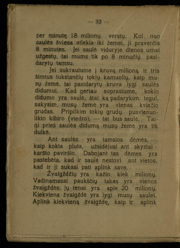 Žemė ir žmogus / med. d-ras P. Avižonis. – Antra pataisyta laida. – Voronežas: Lietuvos reikalų komisariato Kultūros ir švietimo skyrius, 1918. – 68 p.