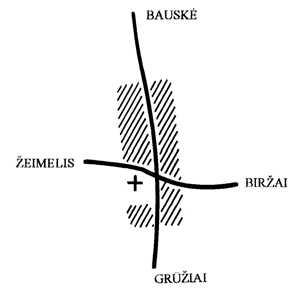 Vaškų miestelio aikštė ir gatvių tinklas
