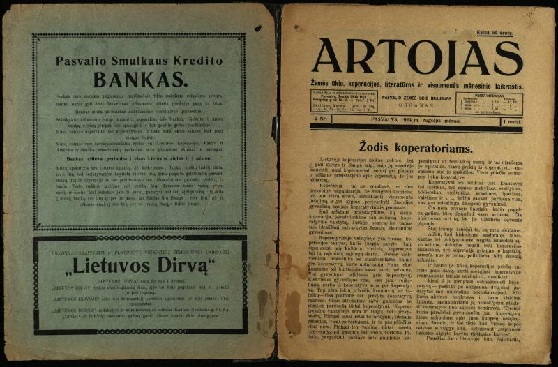 Artojas. 1924, nr. 2
