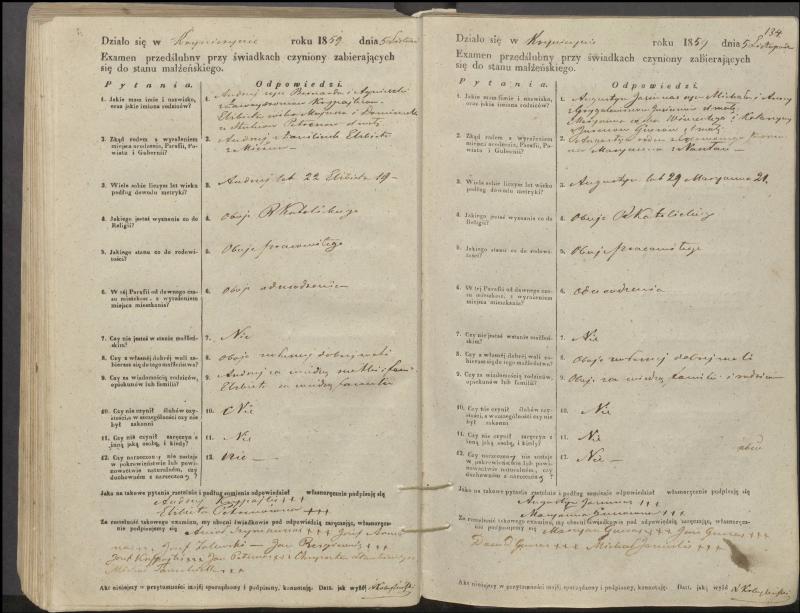 Krinčino Romos katalikų parapijos bažnyčios 1853–1862 metų priešjungtuvinės apklausos knyga