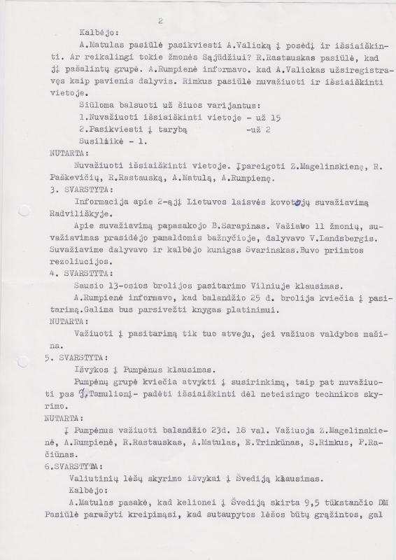 Lietuvos Sajūdžio Pasvalio rajono Tarybos 1992 m. balandžio 16 d. posėdžio PROTOKOLAS Nr. 9
