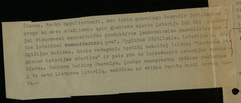 Žurnalisto, literato, vertėjo Kazimiero Pūro apybraiža „Kas daina neišdainuota. Štrichai Pasvalio krašto istorijai“