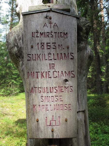 Koplytstulpis 1863 m. sukilėliams ir vietiniams gyventojams Žaliojoje girioje