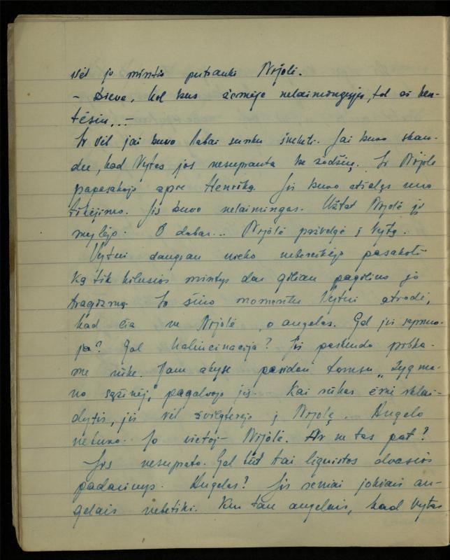 Žurnalisto, literato, vertėjo Kazimiero Pūro kūrybos I sąsiuvinis. Apsakymas (autobiografinė impresija), 1950 m.
