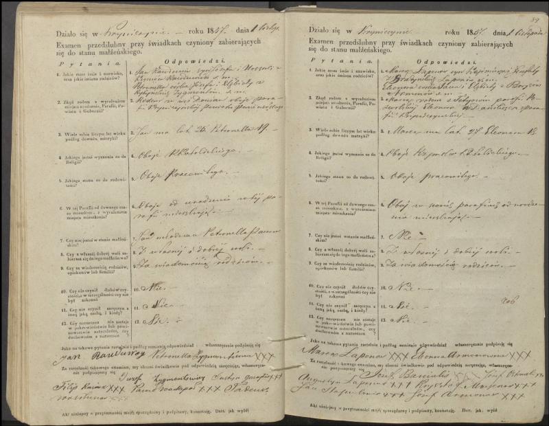 Krinčino Romos katalikų parapijos bažnyčios 1853–1862 metų priešjungtuvinės apklausos knyga
