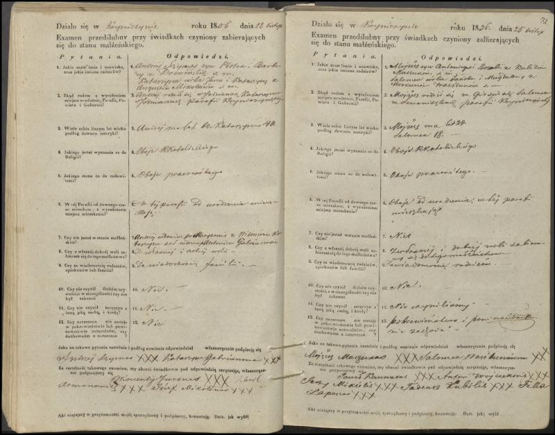 Krinčino Romos katalikų parapijos bažnyčios 1853–1862 metų priešjungtuvinės apklausos knyga