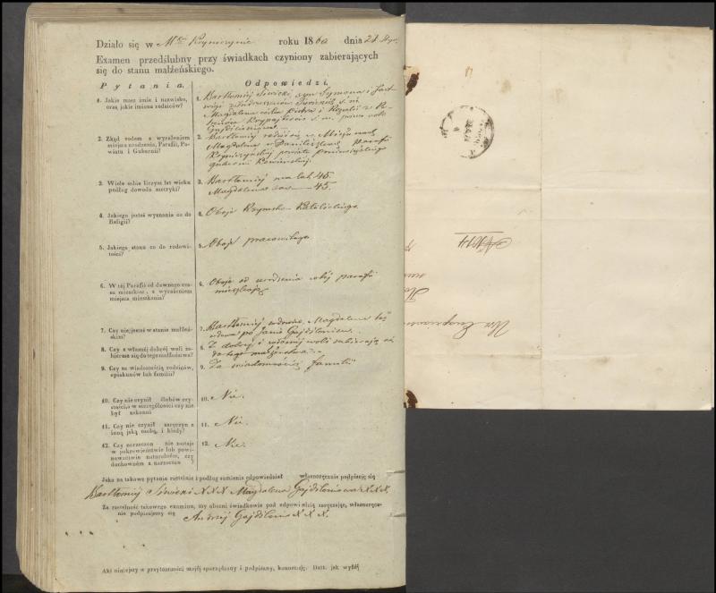 Krinčino Romos katalikų parapijos bažnyčios 1853–1862 metų priešjungtuvinės apklausos knyga