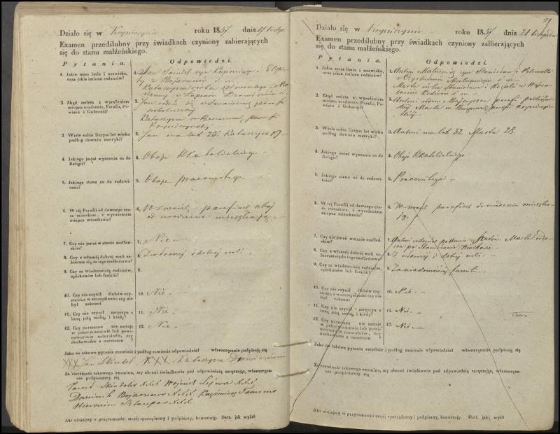 Krinčino Romos katalikų parapijos bažnyčios 1853–1862 metų priešjungtuvinės apklausos knyga