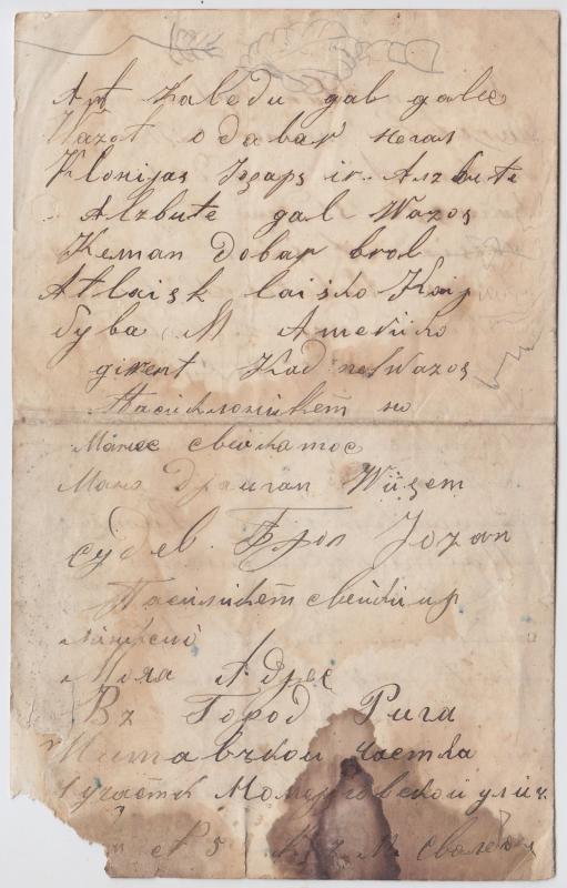 Stasio Svalbono laiškas broliui, 1911 m.