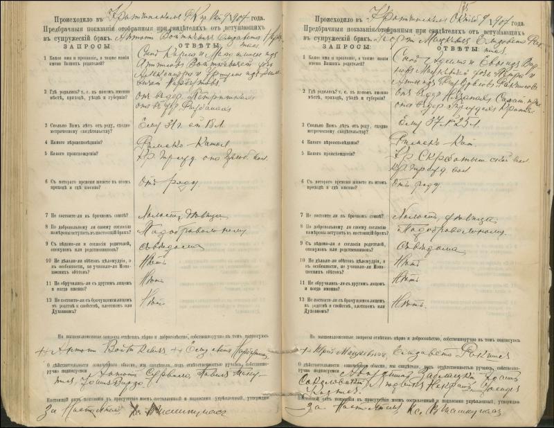Krinčino Romos katalikų parapijos bažnyčios 1900–1911 metų priešjungtuvinės apklausos knyga