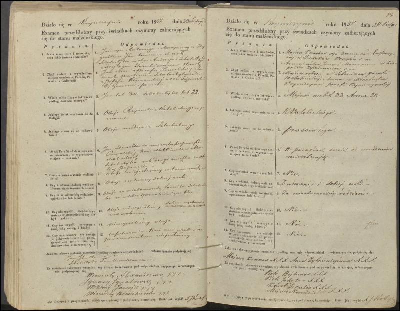 Krinčino Romos katalikų parapijos bažnyčios 1853–1862 metų priešjungtuvinės apklausos knyga