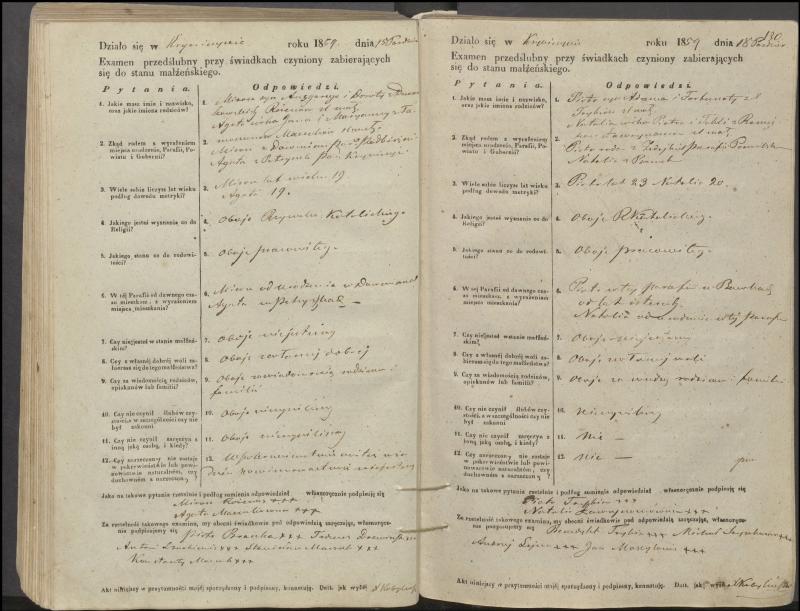 Krinčino Romos katalikų parapijos bažnyčios 1853–1862 metų priešjungtuvinės apklausos knyga