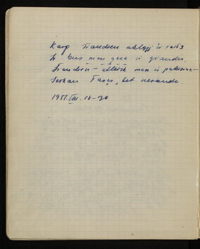 Žurnalisto, literato, vertėjo Kazimiero Pūro kūrybos V sąsiuvinis. Eilėraščiai, 1951–1952 m.