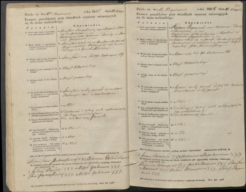 Krinčino Romos katalikų parapijos bažnyčios 1853–1862 metų priešjungtuvinės apklausos knyga