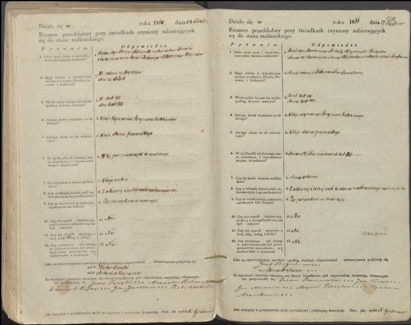 Krinčino Romos katalikų parapijos bažnyčios 1853–1862 metų priešjungtuvinės apklausos knyga