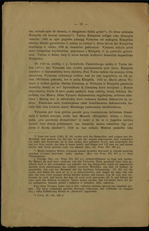 Klaipėdos miesto istorijos bruožai: (1252–1466) / Paulius Šležas. – [Kaunas]: [s.n.], 1933. – 15 p.