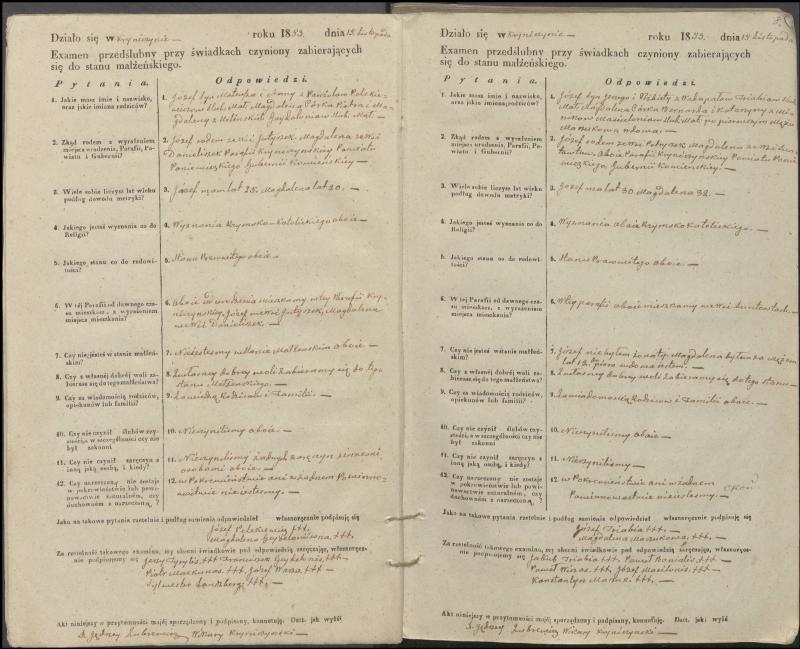 Krinčino Romos katalikų parapijos bažnyčios 1853–1862 metų priešjungtuvinės apklausos knyga