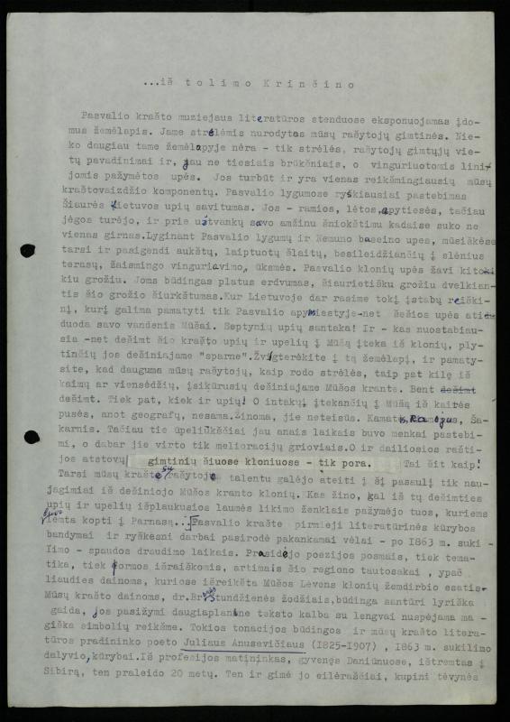 Žurnalisto, literato, vertėjo Kazimiero Pūro literatūros studija „Pasvalio krašto literatūrinės atovartos (1863–2000)“