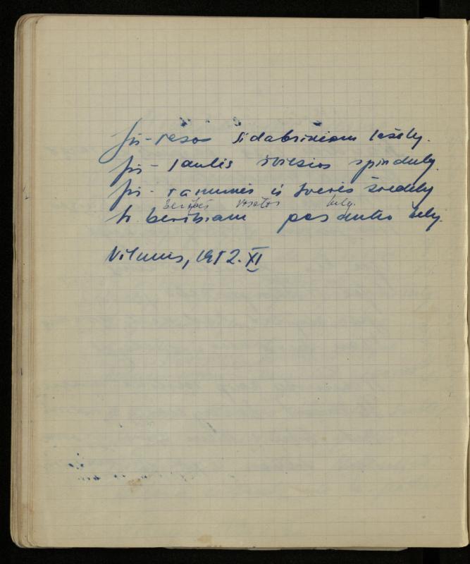 Žurnalisto, literato, vertėjo Kazimiero Pūro kūrybos V sąsiuvinis. Eilėraščiai, 1951–1952 m.