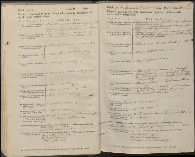 Krinčino Romos katalikų parapijos bažnyčios 1853–1862 metų priešjungtuvinės apklausos knyga
