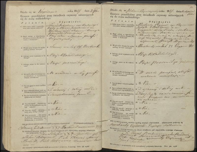 Krinčino Romos katalikų parapijos bažnyčios 1853–1862 metų priešjungtuvinės apklausos knyga