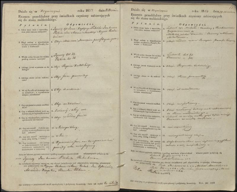 Krinčino Romos katalikų parapijos bažnyčios 1853–1862 metų priešjungtuvinės apklausos knyga