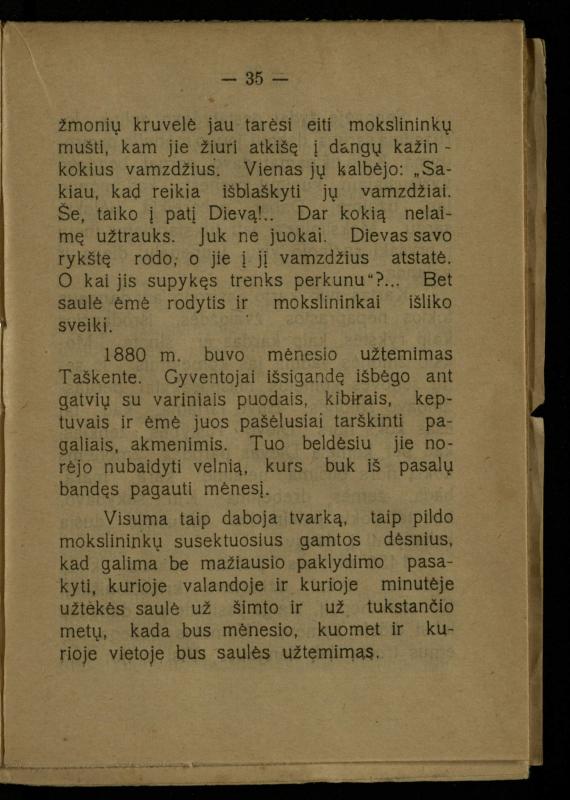 Žemė ir žmogus / med. d-ras P. Avižonis. – Antra pataisyta laida. – Voronežas: Lietuvos reikalų komisariato Kultūros ir švietimo skyrius, 1918. – 68 p.