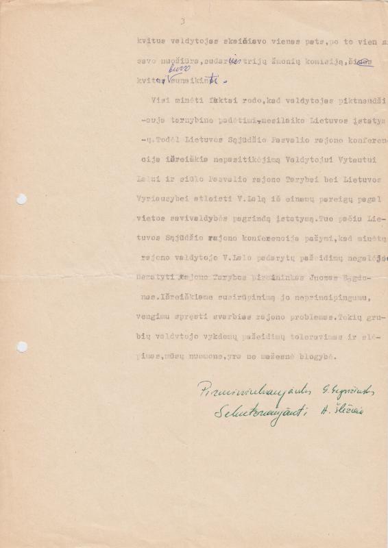 Lietuvos Sajūdžio Pasvalio rajono konferencijos, įvykusios 1991 m. gruodžio 7 d., REZOLIUCIJA