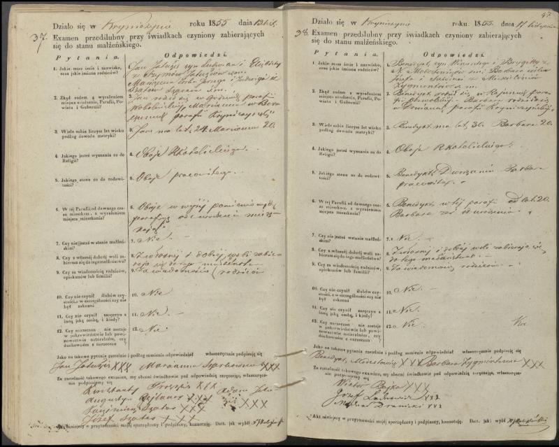 Krinčino Romos katalikų parapijos bažnyčios 1853–1862 metų priešjungtuvinės apklausos knyga