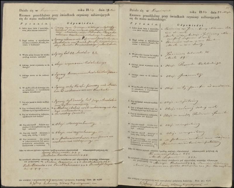 Krinčino Romos katalikų parapijos bažnyčios 1853–1862 metų priešjungtuvinės apklausos knyga