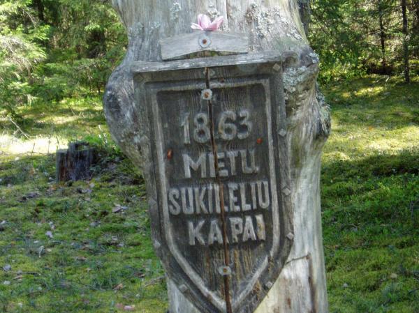 Koplytstulpis 1863 m. sukilėliams ir vietiniams gyventojams Žaliojoje girioje