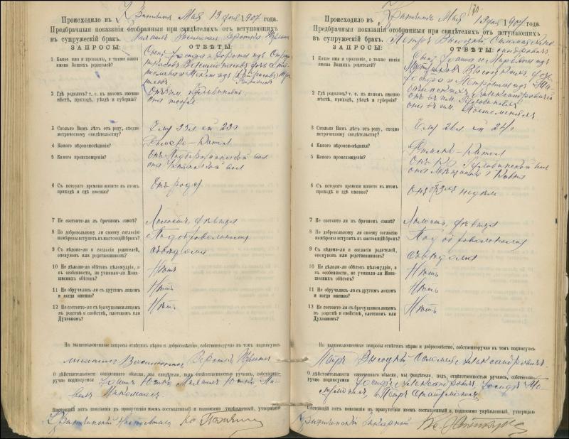 Krinčino Romos katalikų parapijos bažnyčios 1900–1911 metų priešjungtuvinės apklausos knyga
