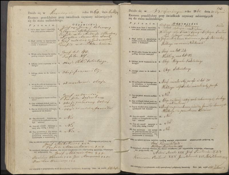Krinčino Romos katalikų parapijos bažnyčios 1853–1862 metų priešjungtuvinės apklausos knyga