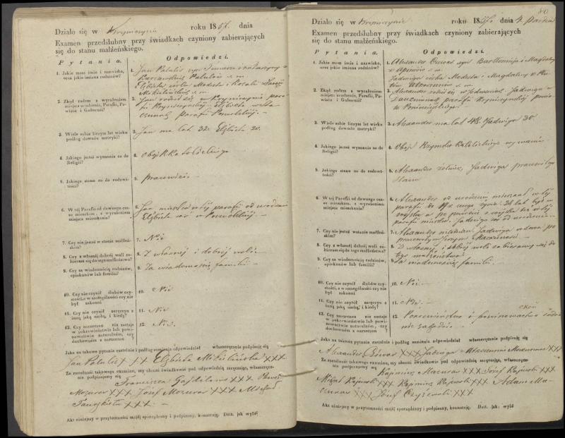 Krinčino Romos katalikų parapijos bažnyčios 1853–1862 metų priešjungtuvinės apklausos knyga