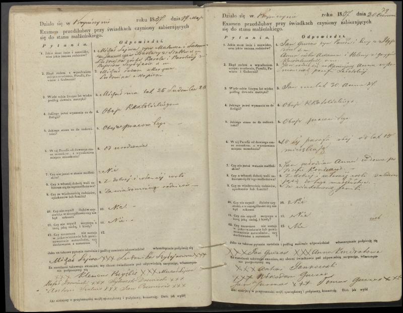 Krinčino Romos katalikų parapijos bažnyčios 1853–1862 metų priešjungtuvinės apklausos knyga