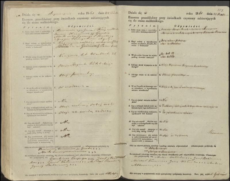Krinčino Romos katalikų parapijos bažnyčios 1853–1862 metų priešjungtuvinės apklausos knyga
