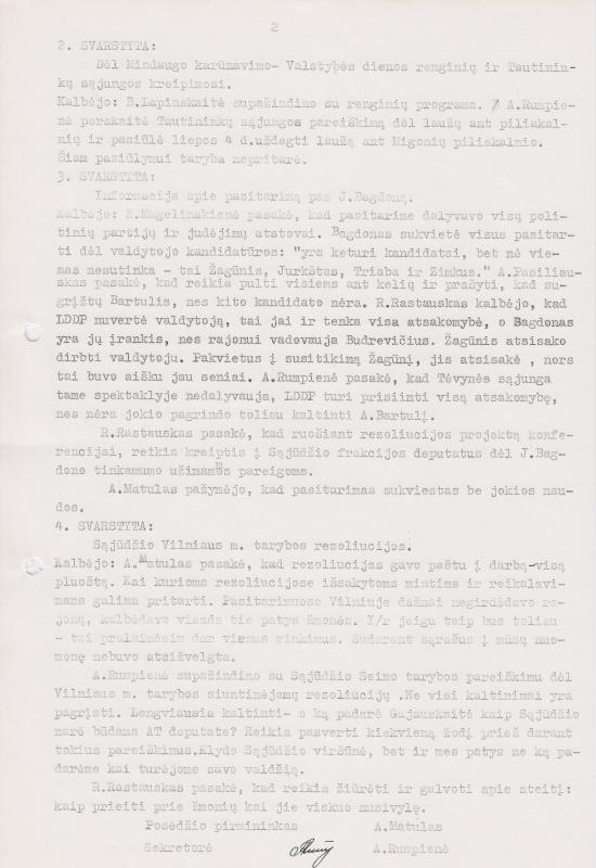 Lietuvos Sajūdžio Pasvalio rajono Tarybos 1993 m. liepos 1 d. posėdžio PROTOKOLAS Nr. 29